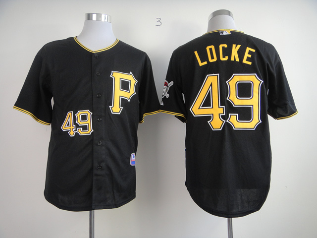 Men Pittsburgh Pirates #49 Locke Black MLB Jerseys->youth mlb jersey->Youth Jersey